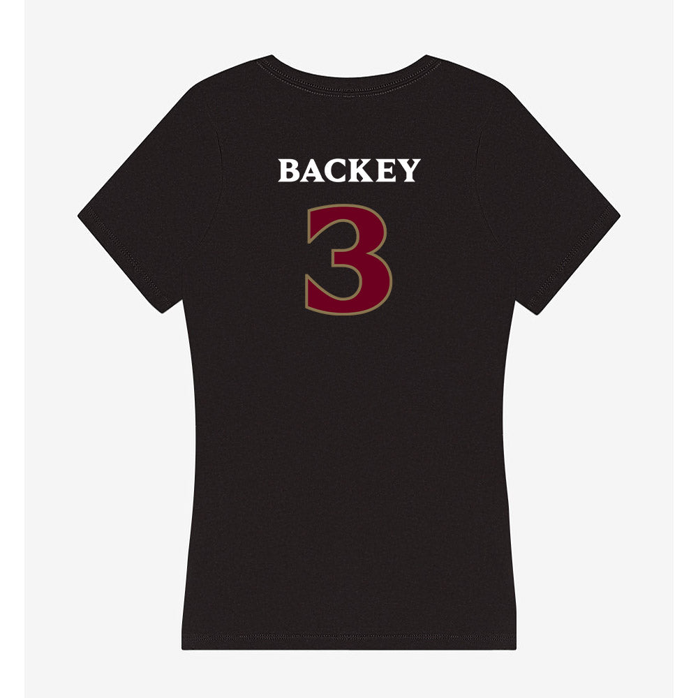 Elon - NCAA Football : Landyn Backey - Women's V-Neck T-Shirt-1