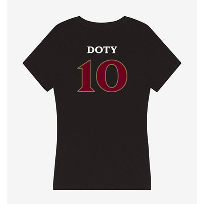 Elon - NCAA Women's Basketball : Kamryn Doty - Women's V-Neck T-Shirt-1