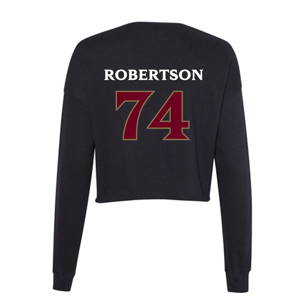 Elon - NCAA Football : Webb Robertson - Women's Cropped Crew Fleece-1