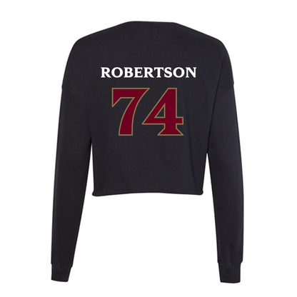 Elon - NCAA Football : Webb Robertson - Women's Cropped Crew Fleece-1