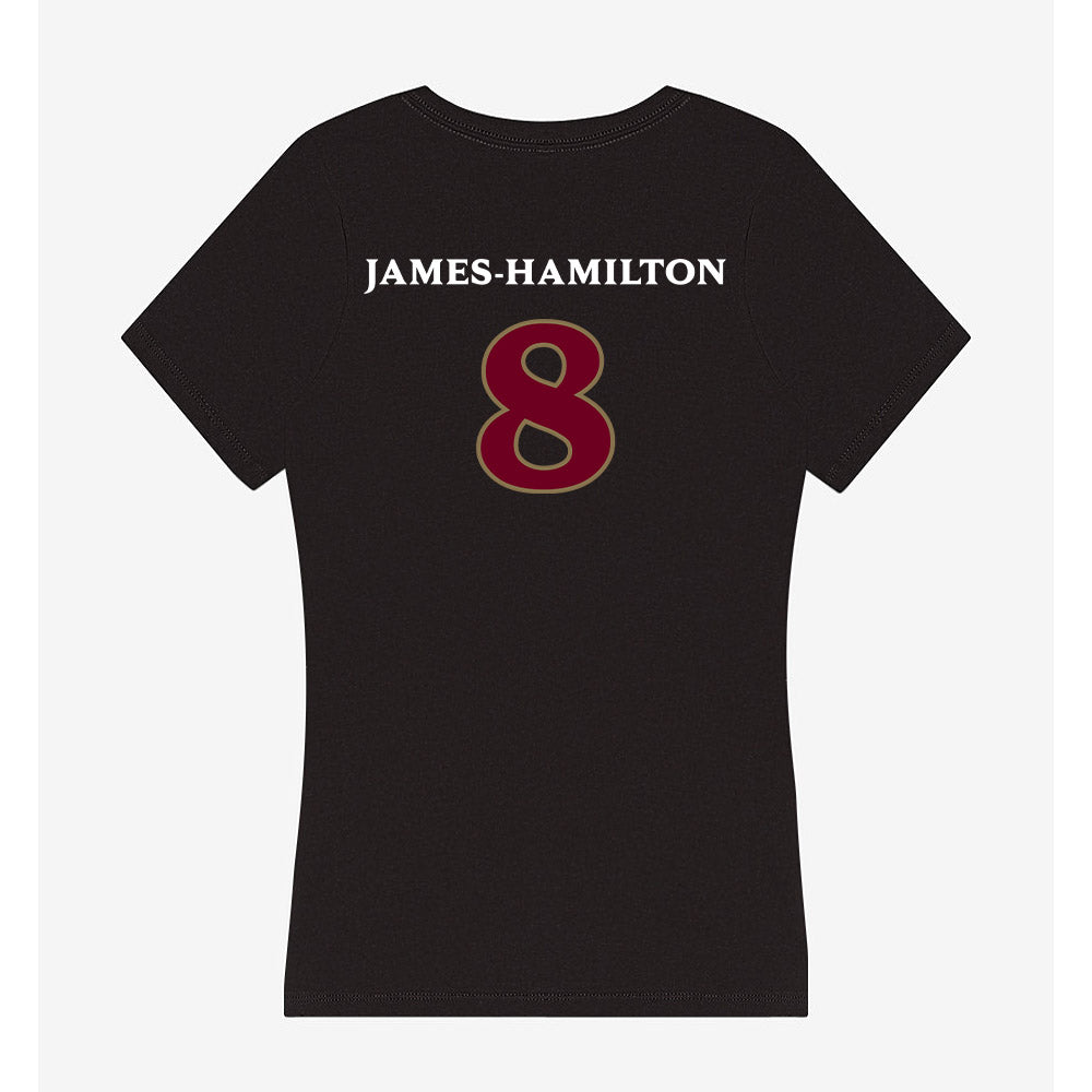 Elon - NCAA Football : Darren James-Hamilton - Women's V-Neck T-Shirt-1