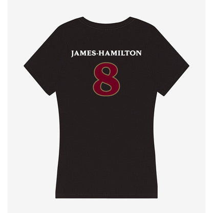 Elon - NCAA Football : Darren James-Hamilton - Women's V-Neck T-Shirt-1