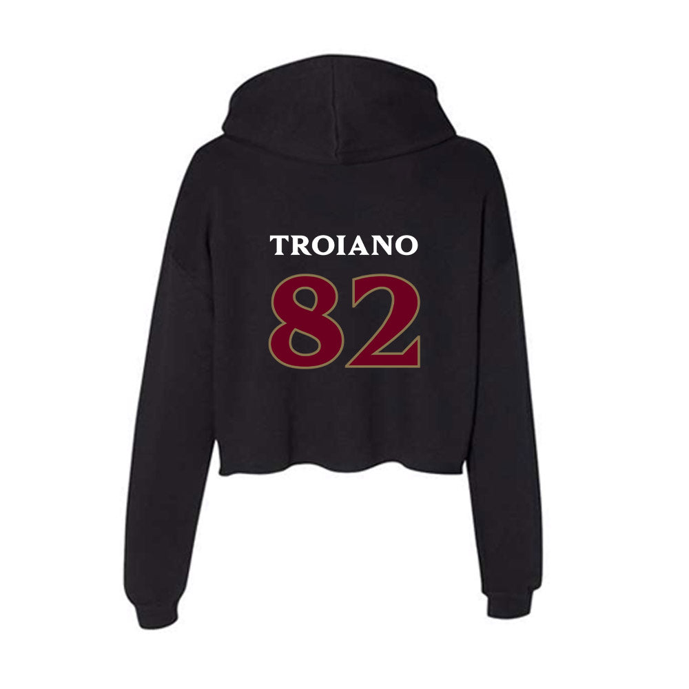 Elon - NCAA Football : Max Troiano - Women's Crop Fleece Hoodie-1