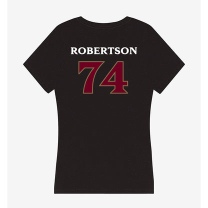 Elon - NCAA Football : Webb Robertson - Women's V-Neck T-Shirt-1