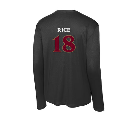 Elon - NCAA Women's Volleyball : April Rice - Activewear Long Sleeve T-Shirt-1