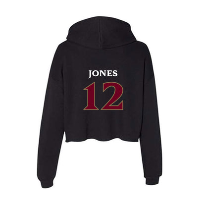 Elon - NCAA Football : Eric Jones - Women's Crop Fleece Hoodie-1