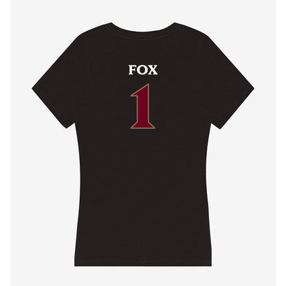 Elon - NCAA Women's Basketball : Ashanti Fox - Women's V-Neck T-Shirt-1