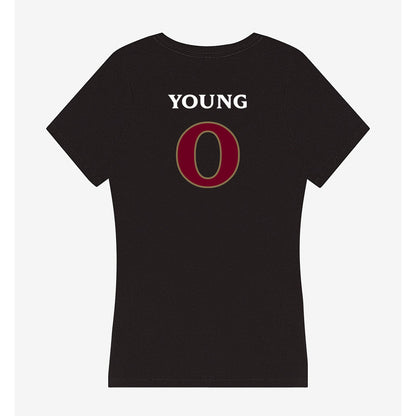 Elon - NCAA Football : Tj Young - Women's V-Neck T-Shirt-1