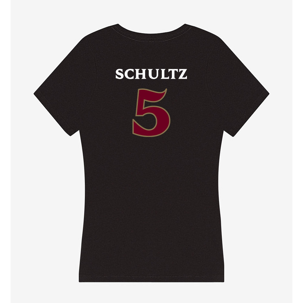 Elon - NCAA Women's Volleyball : Allie Schultz - Women's V-Neck T-Shirt-1