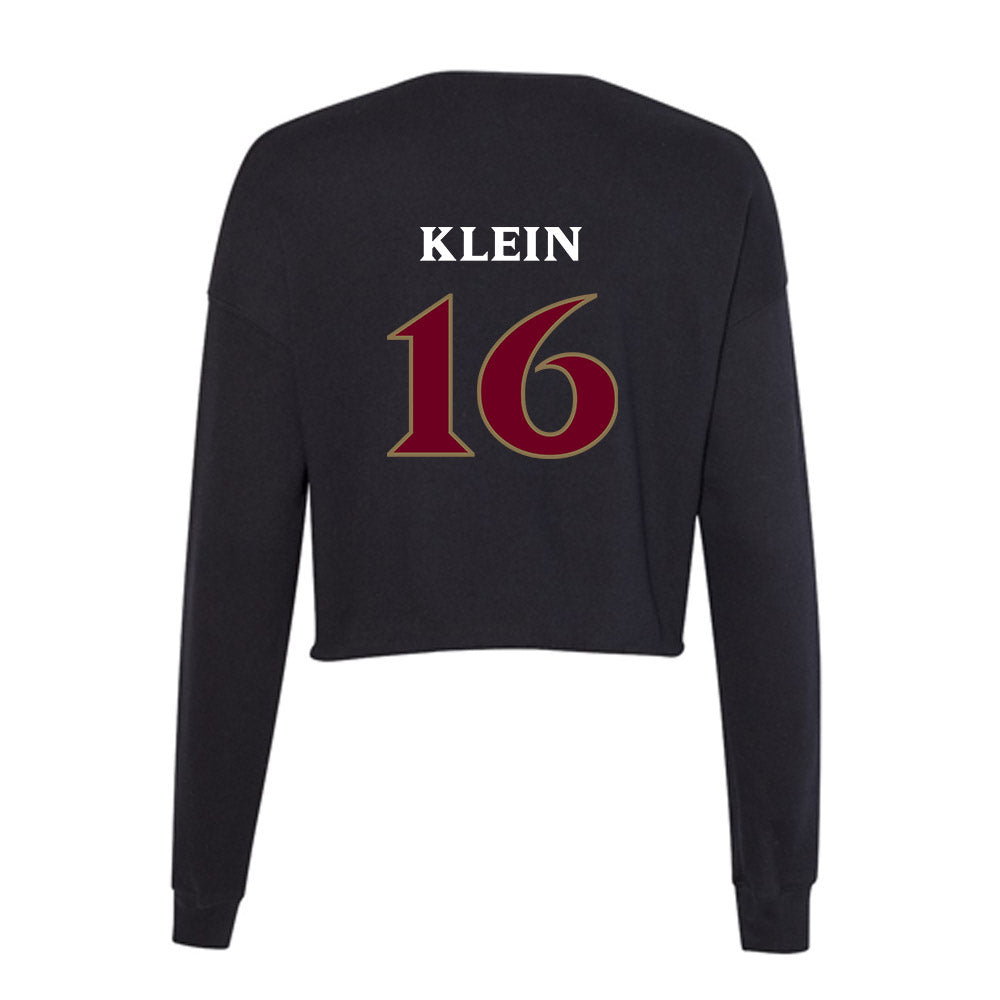 Elon - NCAA Softball : Jenna Klein - Women's Cropped Crew Fleece-1