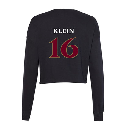 Elon - NCAA Softball : Jenna Klein - Women's Cropped Crew Fleece-1