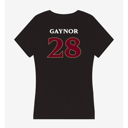Elon - NCAA Softball : Abigail Gaynor - Women's V-Neck T-Shirt-1