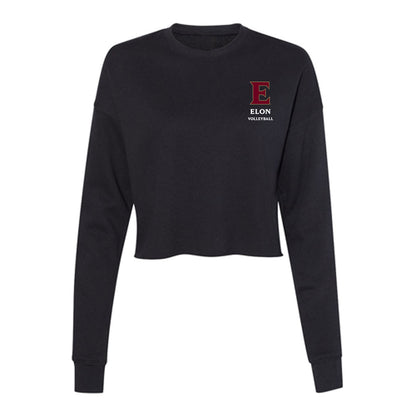 Elon - NCAA Women's Volleyball : Kyla Johnson - Women's Cropped Crew Fleece-0