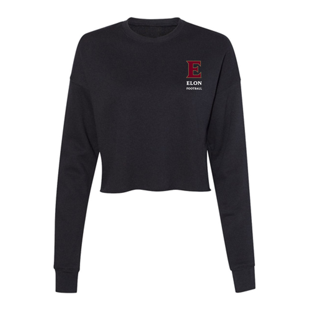 Elon - NCAA Football : Shannon Stinnette - Women's Cropped Crew Fleece-0