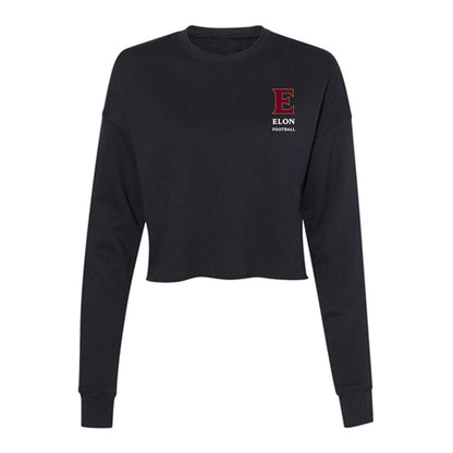 Elon - NCAA Football : Evan Safreed Safreed - Women's Cropped Crew Fleece-0