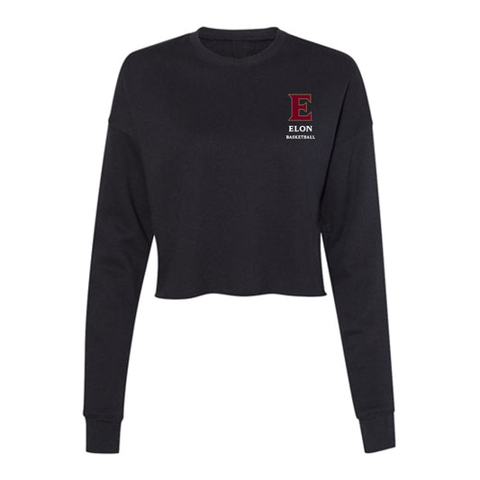 Elon - NCAA Men's Basketball : Alex Brabec - Women's Cropped Crew Fleece-0