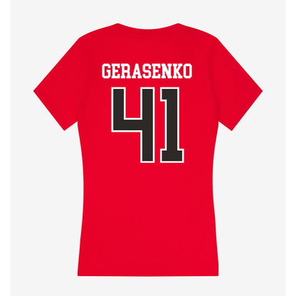 St. Francis - NCAA Football : Andy Gerasenko - Women's V-Neck T-Shirt-1