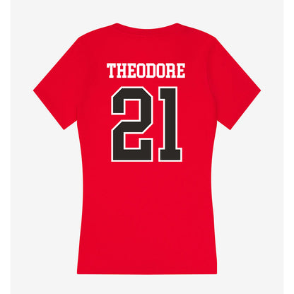 St. Francis - NCAA Football : Jordan Theodore - Women's V-Neck T-Shirt-1