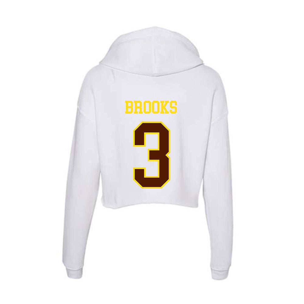 Western Michigan - NCAA Football : Baylin Brooks - Women's Crop Fleece Hoodie-1