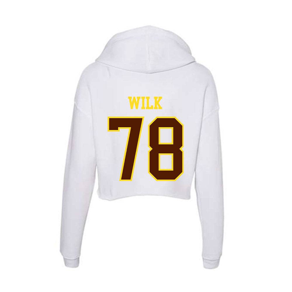 Western Michigan - NCAA Football : Jacob Wilk - Women's Crop Fleece Hoodie-1