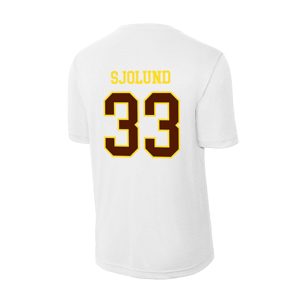 Western Michigan - NCAA Men's Ice Hockey : Samuel Sjolund - Activewear T-Shirt-1