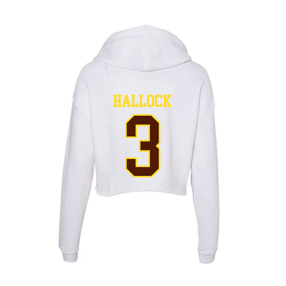 Western Michigan - NCAA Football : Tate Hallock - Women's Crop Fleece Hoodie-1