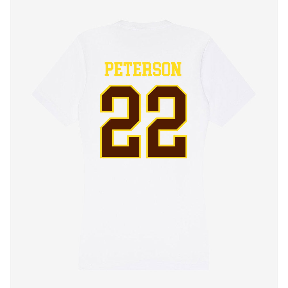 Western Michigan - NCAA Men's Basketball : Declan Peterson - Women's V-Neck T-Shirt-1