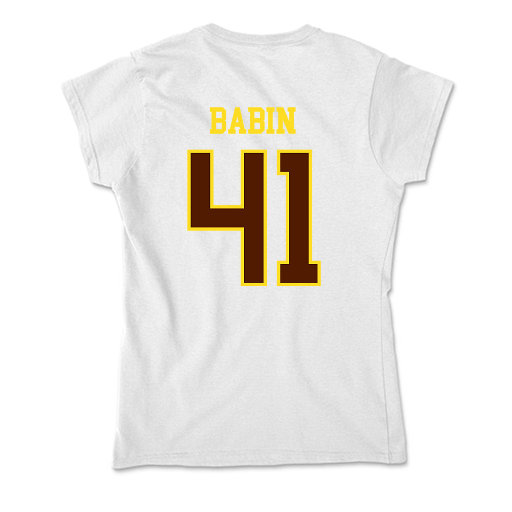 Western Michigan - NCAA Football : Maddux Babin - Soft Style Women’s T-Shirt-1
