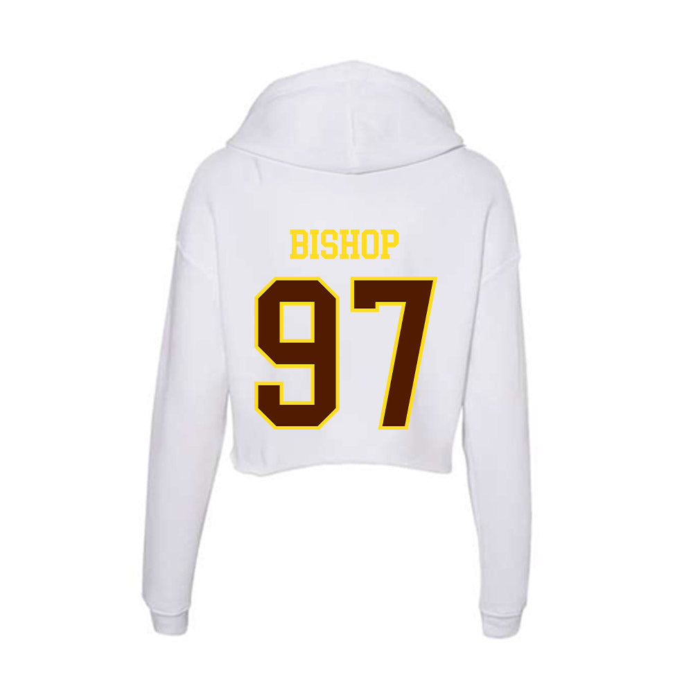 Western Michigan - NCAA Football : Noah Bishop - Women's Crop Fleece Hoodie-1