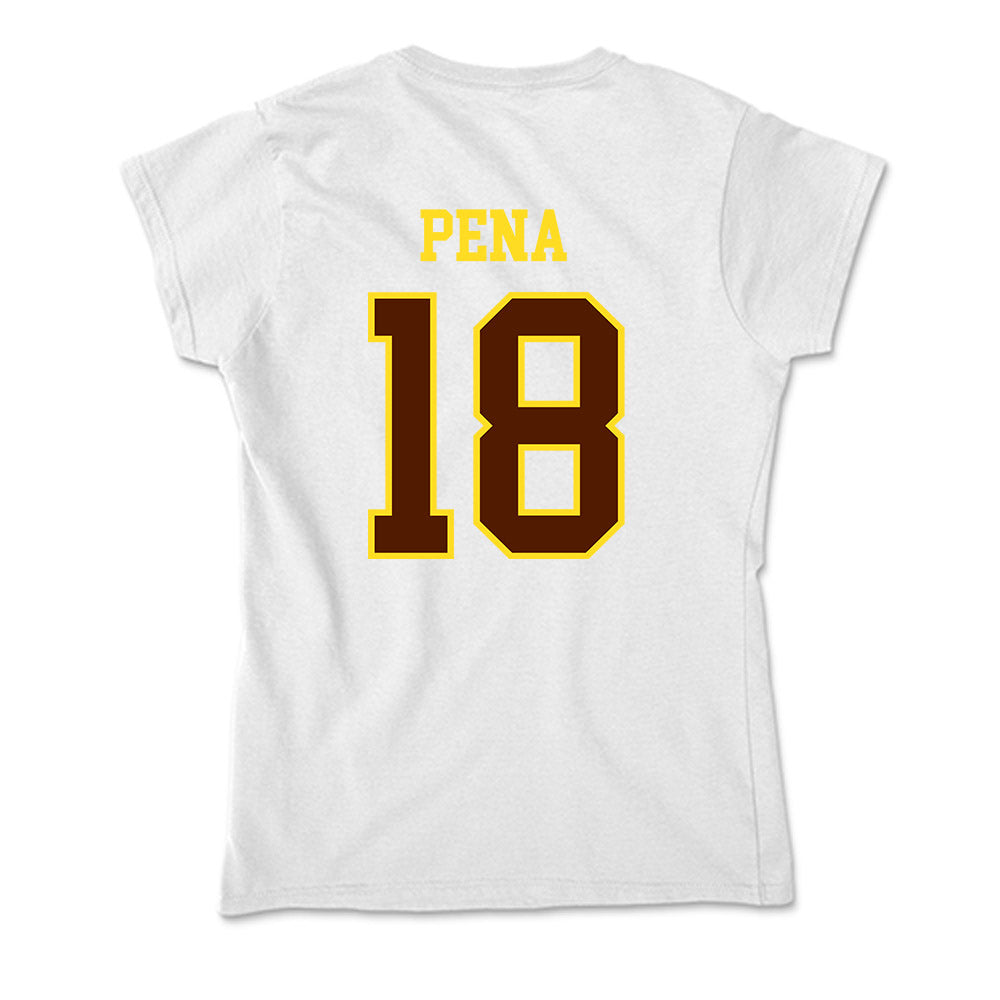 Western Michigan - NCAA Baseball : Diego Pena - Soft Style Women’s T-Shirt-1