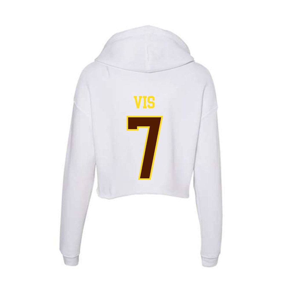 Western Michigan - NCAA Men's Basketball : Carson Vis - Women's Crop Fleece Hoodie-1