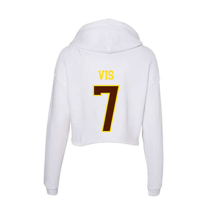 Western Michigan - NCAA Men's Basketball : Carson Vis - Women's Crop Fleece Hoodie-1