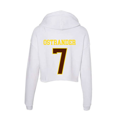 Western Michigan - NCAA Baseball : Connor Ostrander - Women's Crop Fleece Hoodie-1