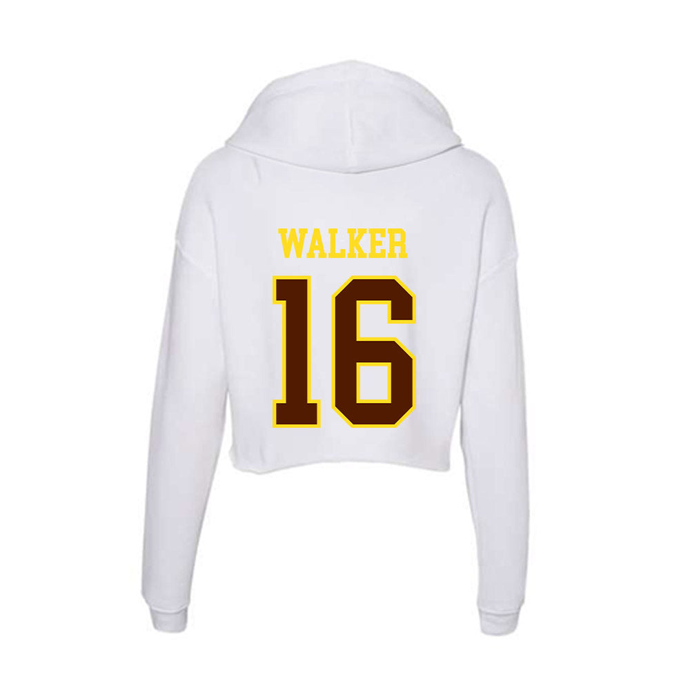 Western Michigan - NCAA Softball : Grace Walker - Women's Crop Fleece Hoodie-1