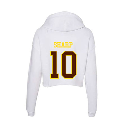 Western Michigan - NCAA Men's Ice Hockey : Zack Sharp - Women's Crop Fleece Hoodie-1