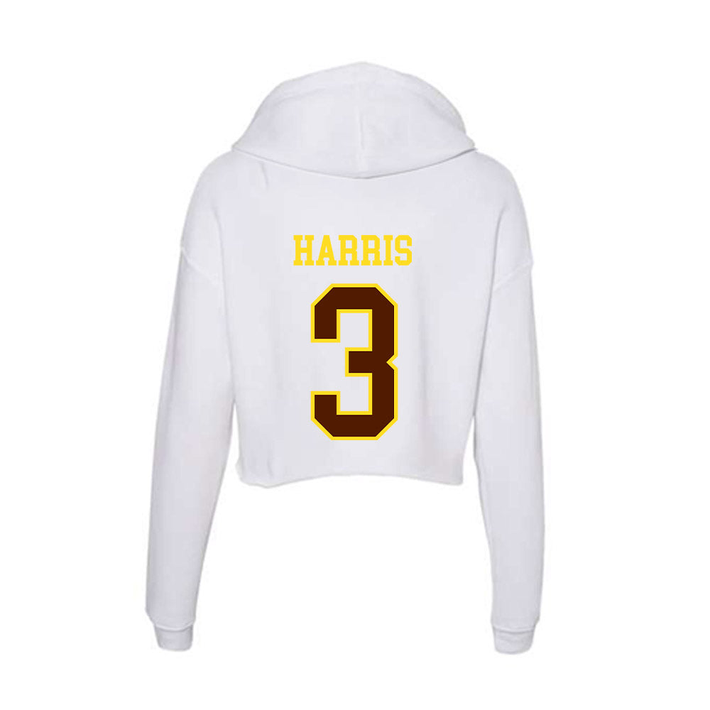 Western Michigan - NCAA Baseball : Julian Harris - Women's Crop Fleece Hoodie-1