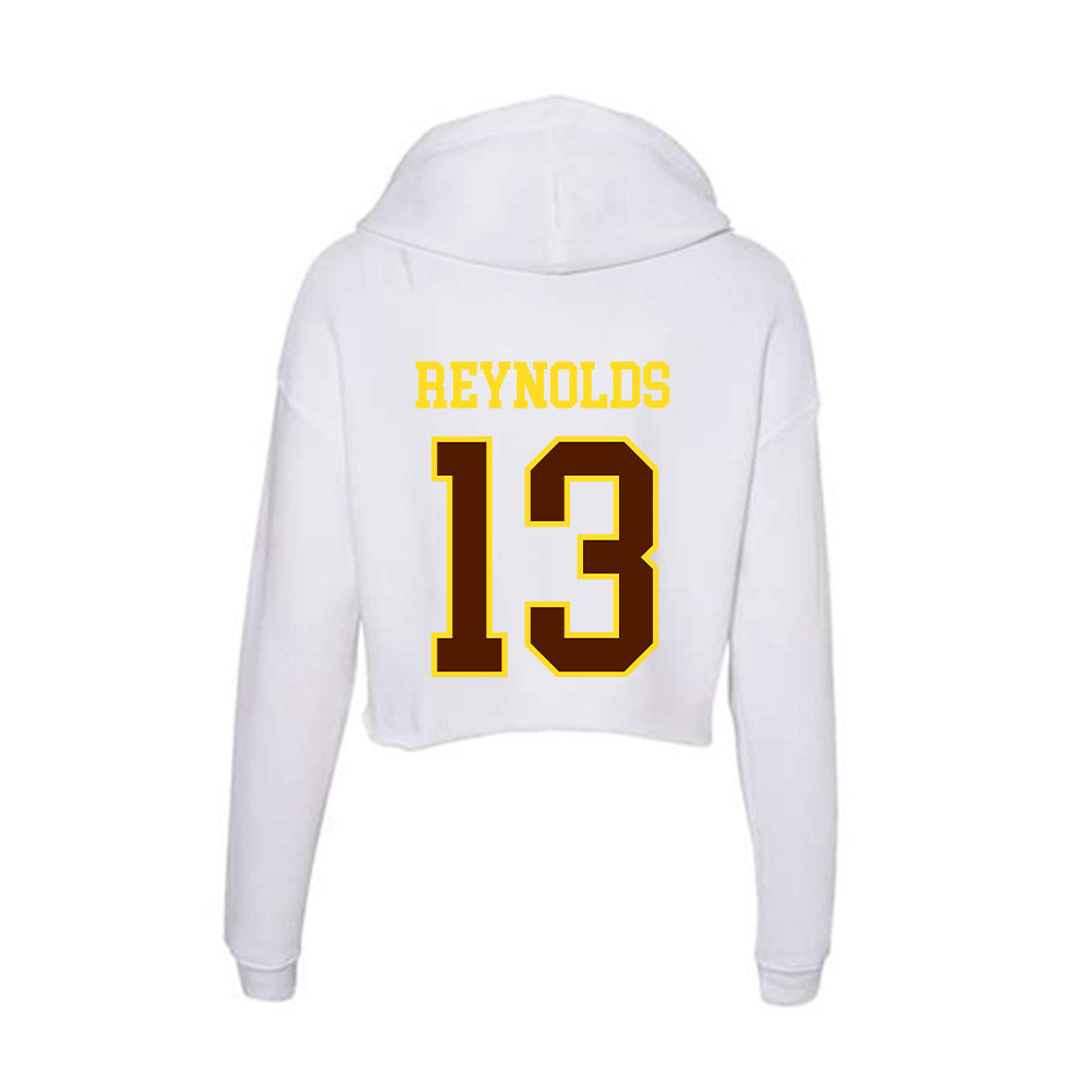 Western Michigan - NCAA Football : Mason Reynolds - Women's Crop Fleece Hoodie-1