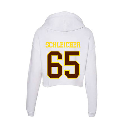 Western Michigan - NCAA Football : Jeremy Schleicher - Women's Crop Fleece Hoodie-1