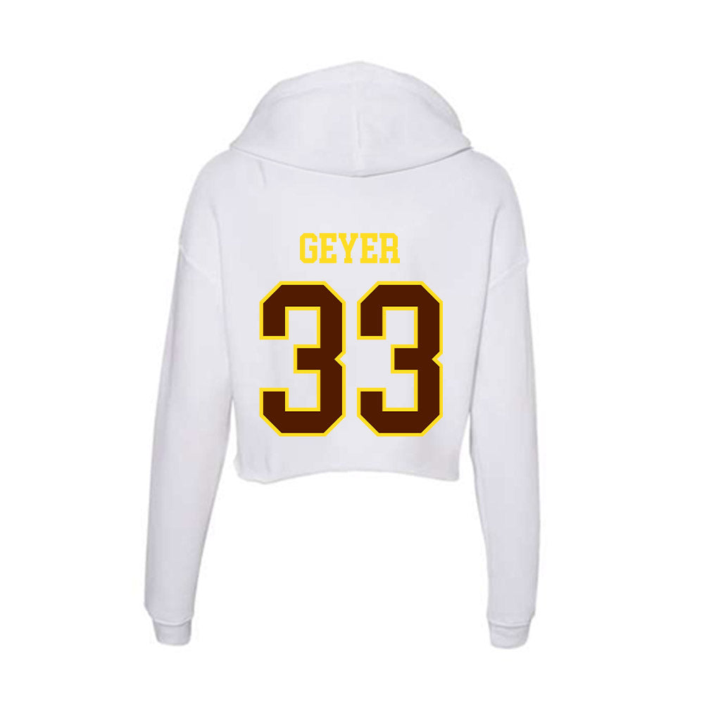 Western Michigan - NCAA Softball : Ava Geyer - Women's Crop Fleece Hoodie-1