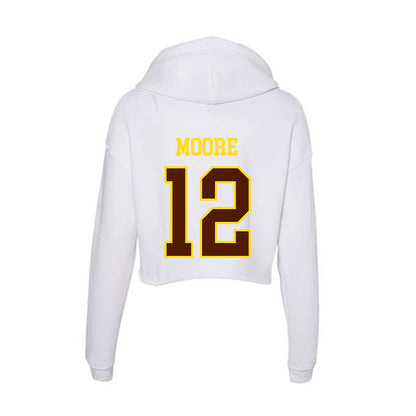 Western Michigan - NCAA Football : Dillon Moore - Women's Crop Fleece Hoodie-1