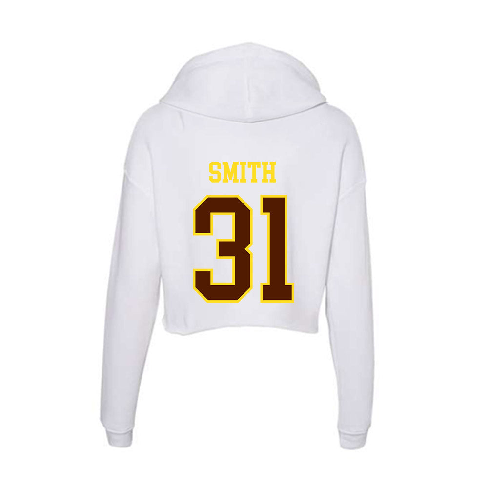 Western Michigan - NCAA Football : Hunter Smith - Women's Crop Fleece Hoodie-1