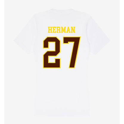 Western Michigan - NCAA Softball : Hannah Herman - Women's V-Neck T-Shirt-1