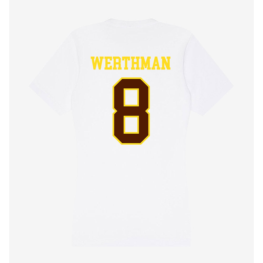 Western Michigan - NCAA Women's Soccer : Abby Werthman - Women's V-Neck T-Shirt-1