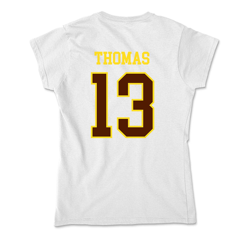 Western Michigan - NCAA Football : Jordon Thomas - Soft Style Women’s T-Shirt-1