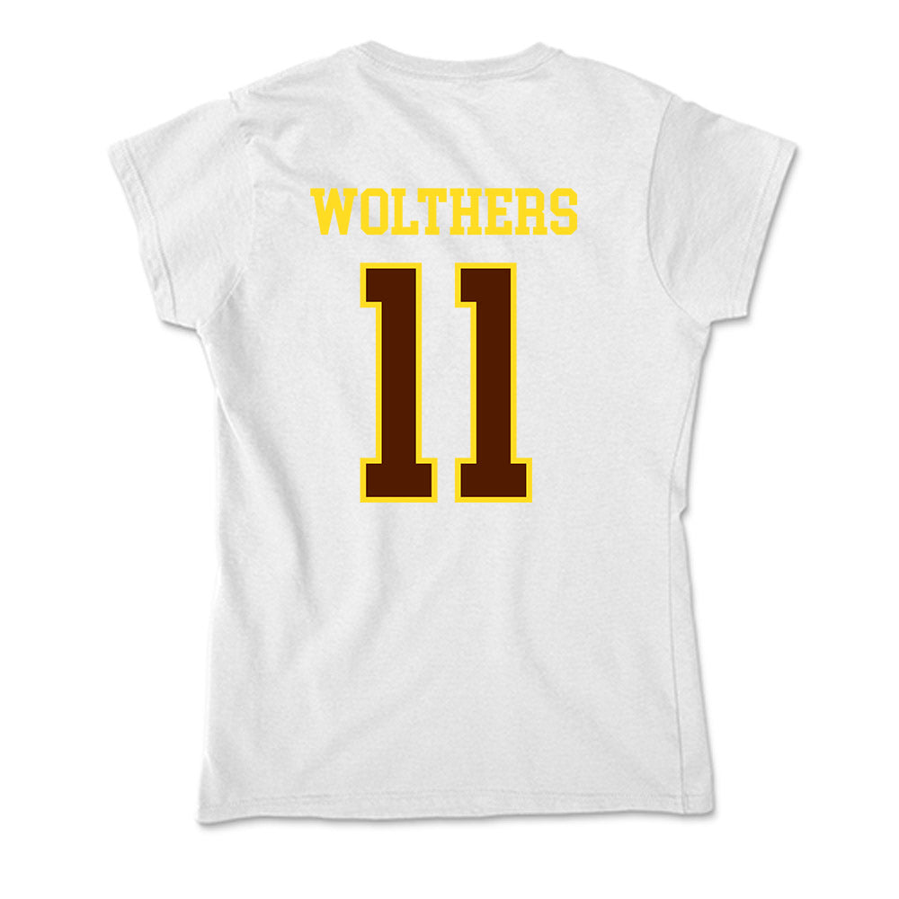 Western Michigan - NCAA Men's Ice Hockey : Ethan Wolthers - Soft Style Women’s T-Shirt-1