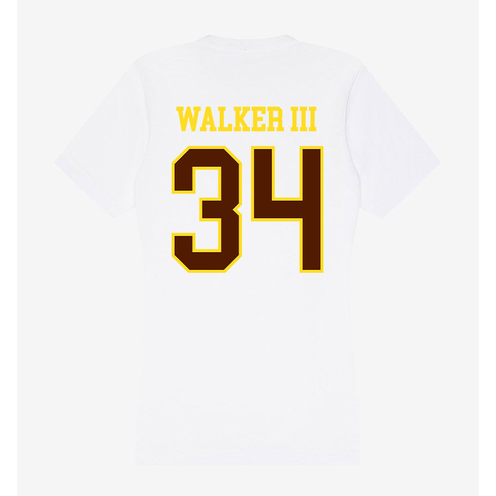 Western Michigan - NCAA Football : Versie Walker III - Women's V-Neck T-Shirt-1