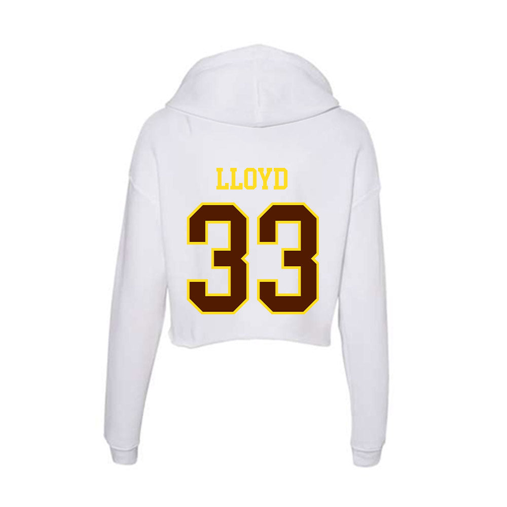 Western Michigan - NCAA Football : Joshua Lloyd - Women's Crop Fleece Hoodie-1