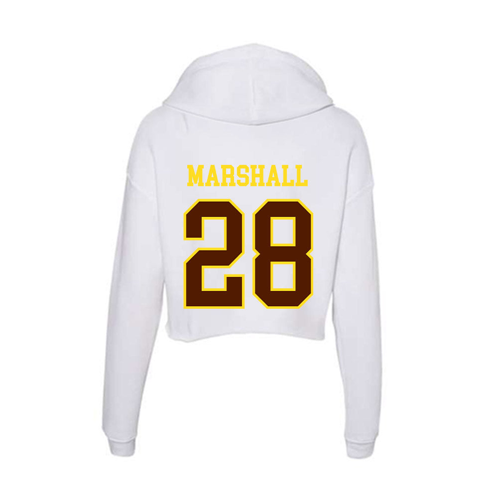 Western Michigan - NCAA Baseball : Trevor Marshall - Women's Crop Fleece Hoodie-1
