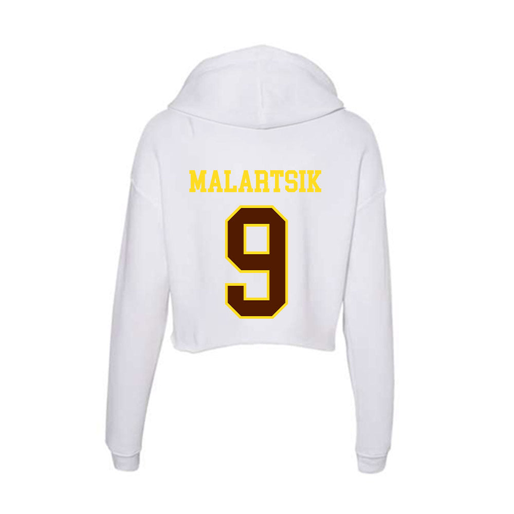 Western Michigan - NCAA Softball : Megan Malartsik - Women's Crop Fleece Hoodie-1