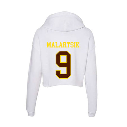Western Michigan - NCAA Softball : Megan Malartsik - Women's Crop Fleece Hoodie-1